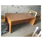 Large Double- Sided Oak Office Desk