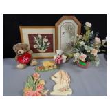 Wall Decor, Bookends, Bunny Art, Bears, Silk