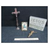 Religious: Crucifix, Sign and Picture