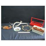 Horns, Horn Candle Holder, Vintage Elk Plate,