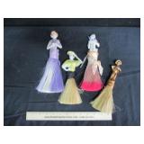 Porcelain  and Brass Clothes Brush