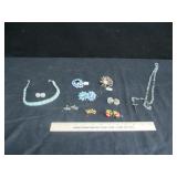Signed Vintage Jewelry: Weiss, Necklace, Earrings