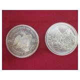 2) .999 Fine Silver Coins