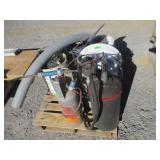 Pallet Of Flame Burners, Tire Rim, Bucket Contents