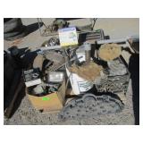 Pallet With Duct Fan, Auto Parts, Metal Rods