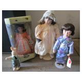Authentic Dolls, Doll Stand and Bunny Rabbit