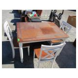 White Table with 3) Chairs