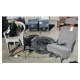 2) Bows, Tire, Camping chair