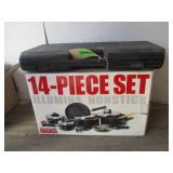 Pots/Pans14pc Set and Grilling Utensils with Case