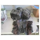 Diamond Plate Gunuine Leather Vest Size L