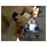 Totes of Hardware, Wire, Electrical Parts, Rags,