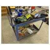 Metal Cart & Contents, Dril Bits,Conduit Fittings,