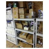 Shelf & Contents of Light Bulbs, Exit Sign