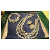 Crystal Necklace 12", Bracelet, Earrings
