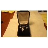 Blue Topaz Pendant & Earrings