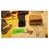 Cubic Zirconia Earrings, Onyx , Jewelry Box