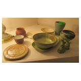 Frankoma Vase 226, Candle Holder, Plate & More