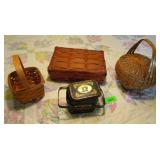 Wicker Occupied Basket, Longaberger Basket