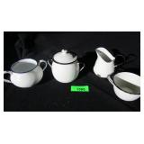 Enamel Sugar & Creamer, Pots (Germany)