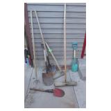Shovels, Pick, Rake