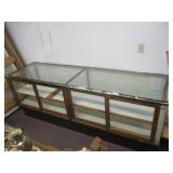 Oak And Glass Display / Counter Cabinet