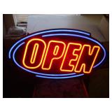 Lighted OPEN Sign (Steady Light Or Flashing)