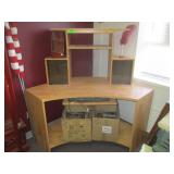 Cornor Desk With 3) Boxes DVDs