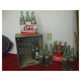 Rowland Dairy Crate With Various Coke Bottles