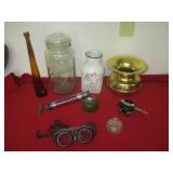 Enamel Ware Jug, Large Ball Jar, Spitoon