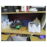 Electric Skillet, Toaster, Canister Set, Pyrex