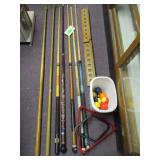 Pool Sticks, Racks and Balls