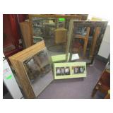 Vintage Bathroom Vanity, 2) Mirrors,