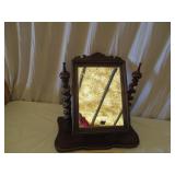 Table Top Slanting Mirror with Spindle Holders
