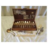 1847 Rogers Bros Silverware Set & E.R.N.S.