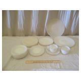White Milk Glass / White :Milk Glass Gold Trimmed