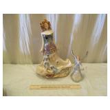 2) Angel Ceramic Statues