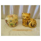 Vintage Biscuit Jar & Los Angeles Potteries "80"