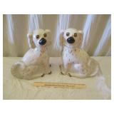 2) Staffordshire Dogs