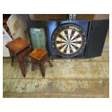 Dart Board and 2) Metal Stands