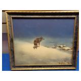 Lone Wolf Original Print 18 X 15 A. Kowalski