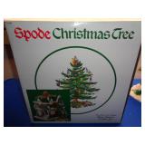 Spode China New Xmas Tree Village Cookie Jar