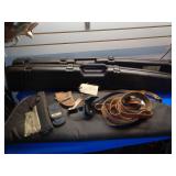 3) Gun Cases, U.S. Pouch, Brass, Misc Holster Ammo