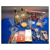 Budl Light Checkers, Martini Glasses, Bartender