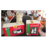Acrylic Trees, Sleigh with Raindeer, Angel Tree