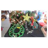 2 Door Wreathes, Christmas Star Topper, Lighted