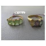 Vintage G.P. .925 Ladies Ring and 10kt Ladies Ring