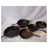 5 Cast Iron Pans
