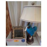 Blue Rooster Lamp, Picture Frames