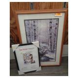 Large Wolf Framed Picture, EZ Store Frame