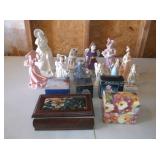 Jewelry Box, Lady Figurines